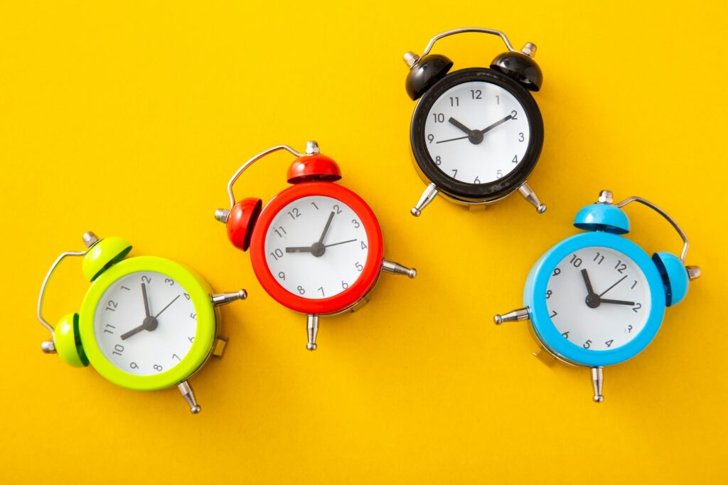 Colourful alarm clock